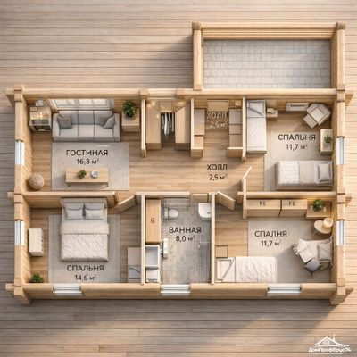 Загородный 160м2 14х6