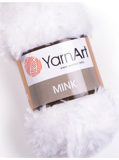 Mink (Yarn Art) пряжа  цвет белый № 345