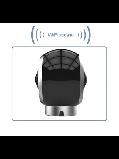 Стриминговая IP WiFi видеокамера, панорама 360 градусов (он-лайн трансляция), хранение в облаке 1 сутки,  Ultra HD 4К