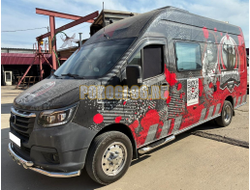 Цельнометаллическая, длинная база. Обводы кузова Папа Тюнинг d42 для ГАЗель Next NN 2021-