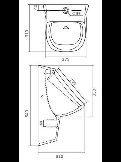 Писсуар Santek Гала с креплением