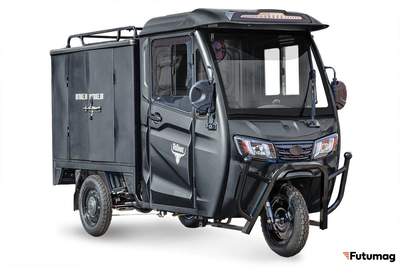 Грузовой электротрицикл Rutrike КАРГО Кабина Дуал черный