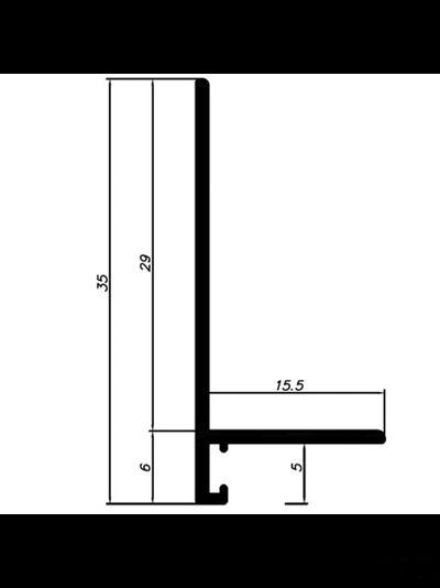 Щелевой плинтус Pro Design Mini L 601 Анодированный коньяк