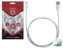 Кабель для мобильных устройств Energy ET-01 USB/Type-C (серебро)