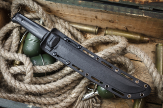 Охотничий нож Sensei AUS-8 Black Titanium