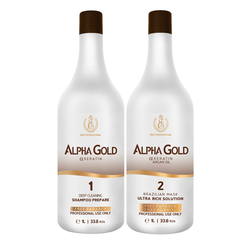 Набор Alpha Gold для выпрямления волос, 1000/1000 мл.