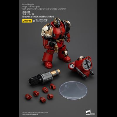 Арх-эрелим Слез Ангела Кровавых Ангелов (Warhammer Horus Heresy) - КОЛЛЕКЦИОННАЯ ФИГУРКА 1/18 Blood Angels Arch-Erelim with Angel's Tears Grenade Launcher (JT00379) - JOYTOY