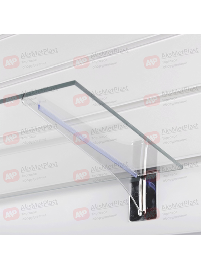 K009 Кронштейн хромированный с силиконом для экономпанелей под полку 200 мм