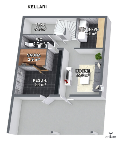 Комплект дома Lakka Vuorikide 130 м²