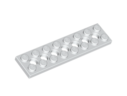 Technic, Plate 2 x 8 with 7 Holes, White (3738 / 373801 / 4527945)