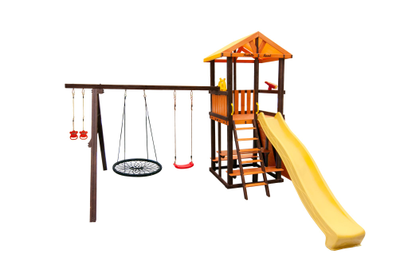 Детский уличный игровой комплекс Perfetto sport Bari 5 с качелями Паутина в Воронеже,