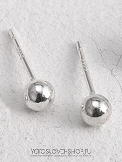 АЛ-207.  Серьги пусеты шарики.