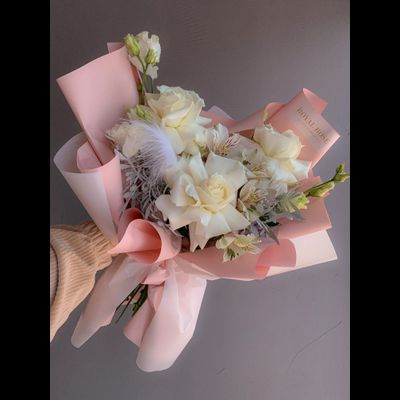 Букет "Маршмеллоу" с розами