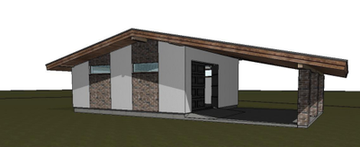 Гараж с навесом 48м² (S97)