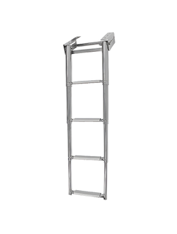 Трап телескопический выдвижной, 4 серых ступени (ширина 290 мм.)