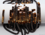 Французские пайетки №4666 Perliane dark Brown 4 мм (нить ок. 1000 шт)