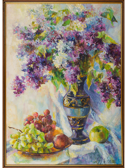 Картина Сирень с фруктами Круглова Светлана