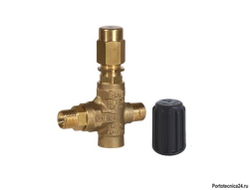 Регулировочный клапан VB 3; вход 3/8"ш, выход 3/8"ш; Bypass 1/4"г. 25 л/мин 250 бар
