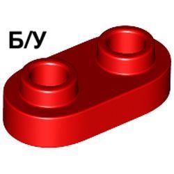 ! Б/У - Plate, Round 1 x 2 with Open Studs, Red (35480 / 6210269) - Б/У