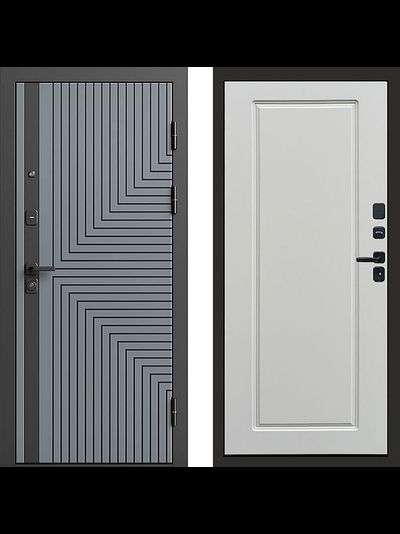 Дверь входная Квантум грей с панелью Гранд