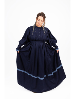 Платье в русском стиле "Поморское" шерстяное