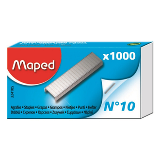 Скобы для степлера 10, Maped, оцинкованные, 10 листов, 1000 шт (сталь)