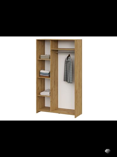 Дольче Шкаф трехстворчатый Дуб золотой/Белый