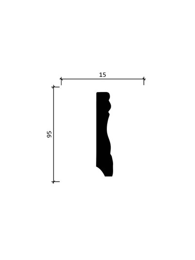 Напольный плинтус Decor-Dizayn 153A, для покраски, влагостойкий, ударопрочный, 2 метра