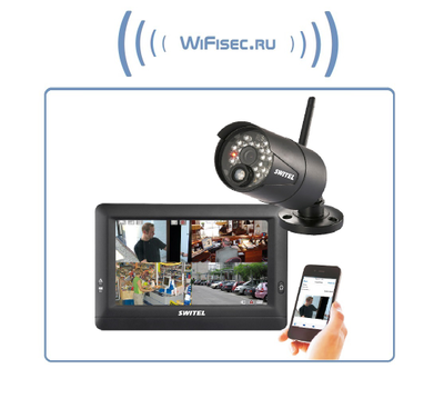 Комплект видеонаблюдения (1 камера и монитор) Switel HSIP с DVR, HD