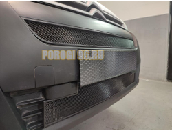 Защита радиатора Citroen Berlingo 2015- black верх