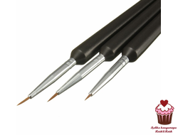 Набор тонких кистей, 3 шт.