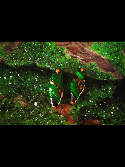 "Шивали, весенняя принцесса", серьги-капли из фарфора