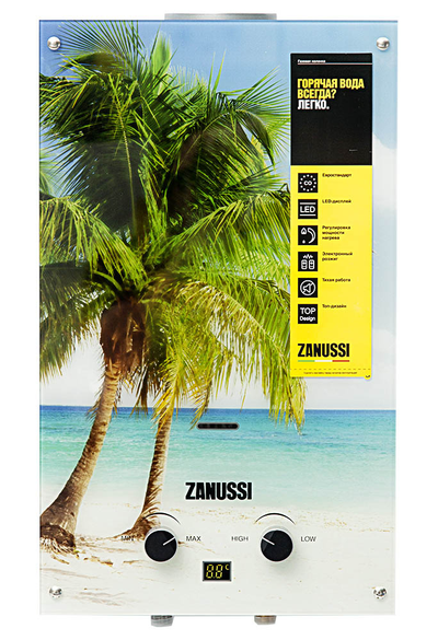 Газовая колонка Zanussi GWH 10 Fonte Glass Pradiso