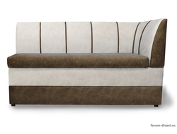 Кухонный диван Форум-8 170см, правый Коричневый/слоновая кость