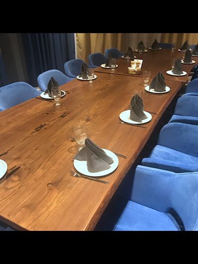 стол банкетный из слэбов карагача