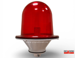 Светодиодный ЗОМ 3 LED>10кд, тип «А», 220V AC, IP65. Красный поликарбонат. В комплекте светосигнальная светодиодная лампа ЛСД-АЭРО-10К