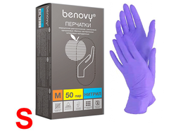 Нитриловые Перчатки "Benovy" (S) purple