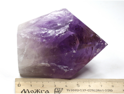 Аметрин, аметист, кристалл полированный со спиленным основанием, Бразилия (78*55*44 мм, 244 г) №37666