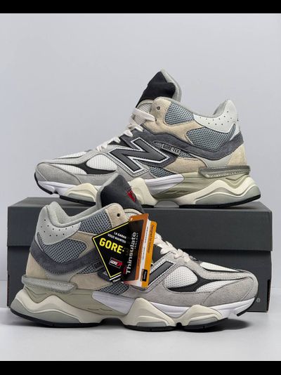 New Balance 9060 Light Grey с мехом