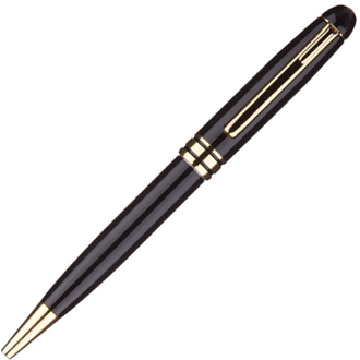 Ручка шариковая с поворотным механизмом VERDIE Ve-100 Luxe, черный корпус