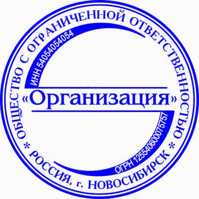 Образец для организации № 1