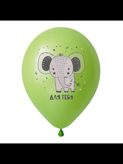 Латексные шары с гелием "С днем рождения! " животные Африки 30 см