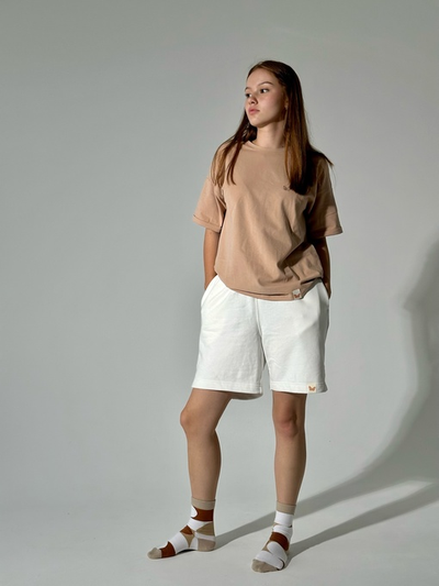 ШОРТЫ УНИСЕКС "ПРИЯТНО" БЕЛЫЕ