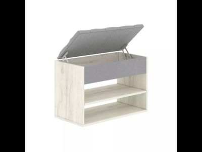 Тумба для обуви "Дэния" 0,67м (Антрацит/ ТС) ЛДСП+Ткань