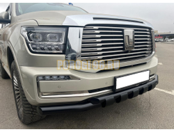 Защита переднего бампера двойная с перемычками покрытием "раптор" Папа Тюнинг d76/60 для TANK 500 2023-