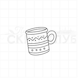 Штамп для скрапа кружка с орнаментом