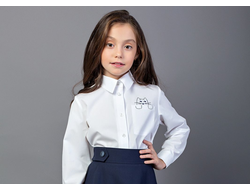 Д 5141 Блузка длинный рукав Кошечка р.116-170