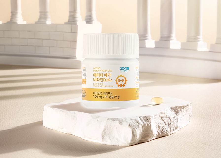 Атоми Мега Витамин D3K2 упаковка 90 капсул для здоровья костей и иммунитета