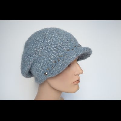 Голубая вязаная кепка Vizio Италия 8035 W