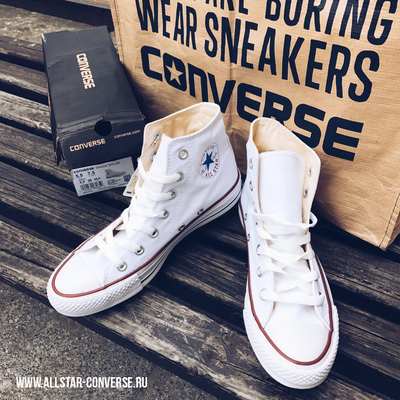 Купить в спб Кеды Converse All Star высокие белые мужские M7650